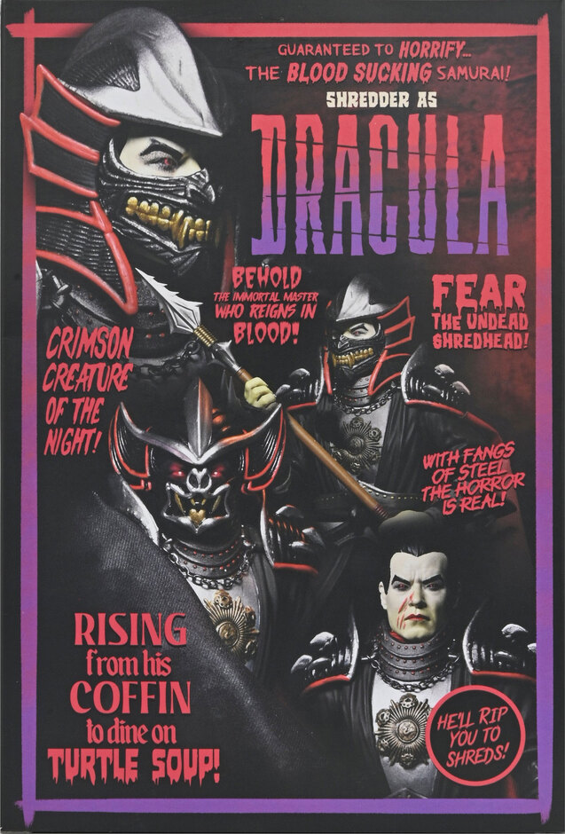 NECA TMNT x Universal Monsters Shredder as Dracula box art by Daniel Horne