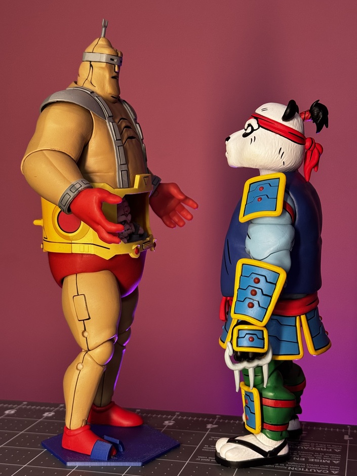 NECA's TMNT Cartoon Panda Khan and Cartoon Android Krang